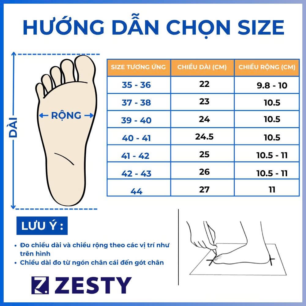 Lựa chọn size phù hợp