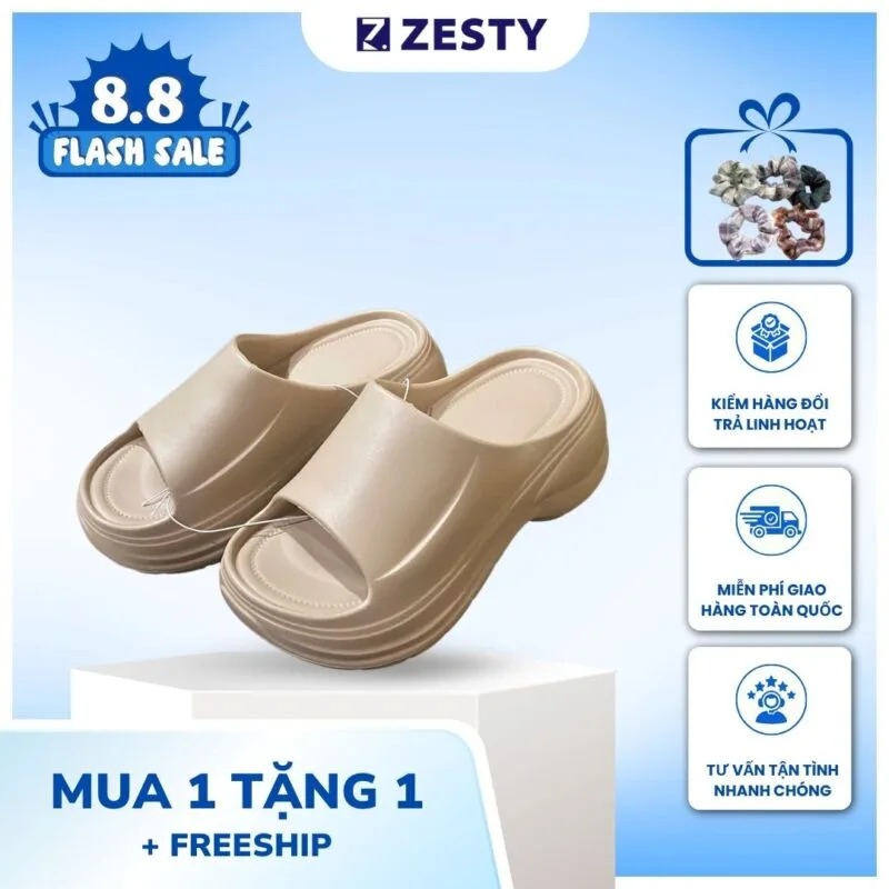 siêu sale 8/8 zesty store dép bánh mì 7 cm