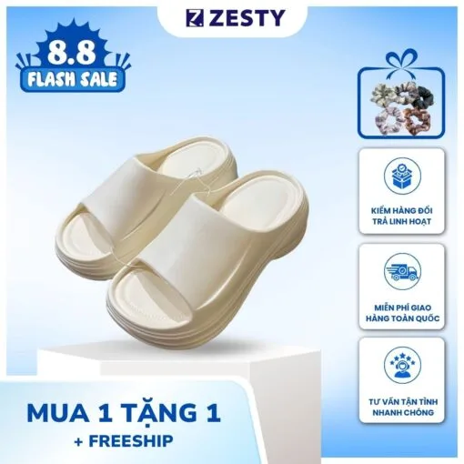 siêu sale 8/8 zesty store dép bánh mì 7 cm