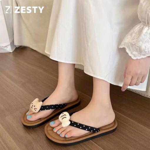 Dép xỏ ngón nữ mèo cá siêu kute chống Zesty siêu