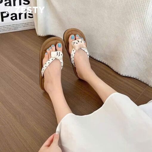 Dép xỏ ngón nữ mèo cá siêu kute chống Zesty siêu
