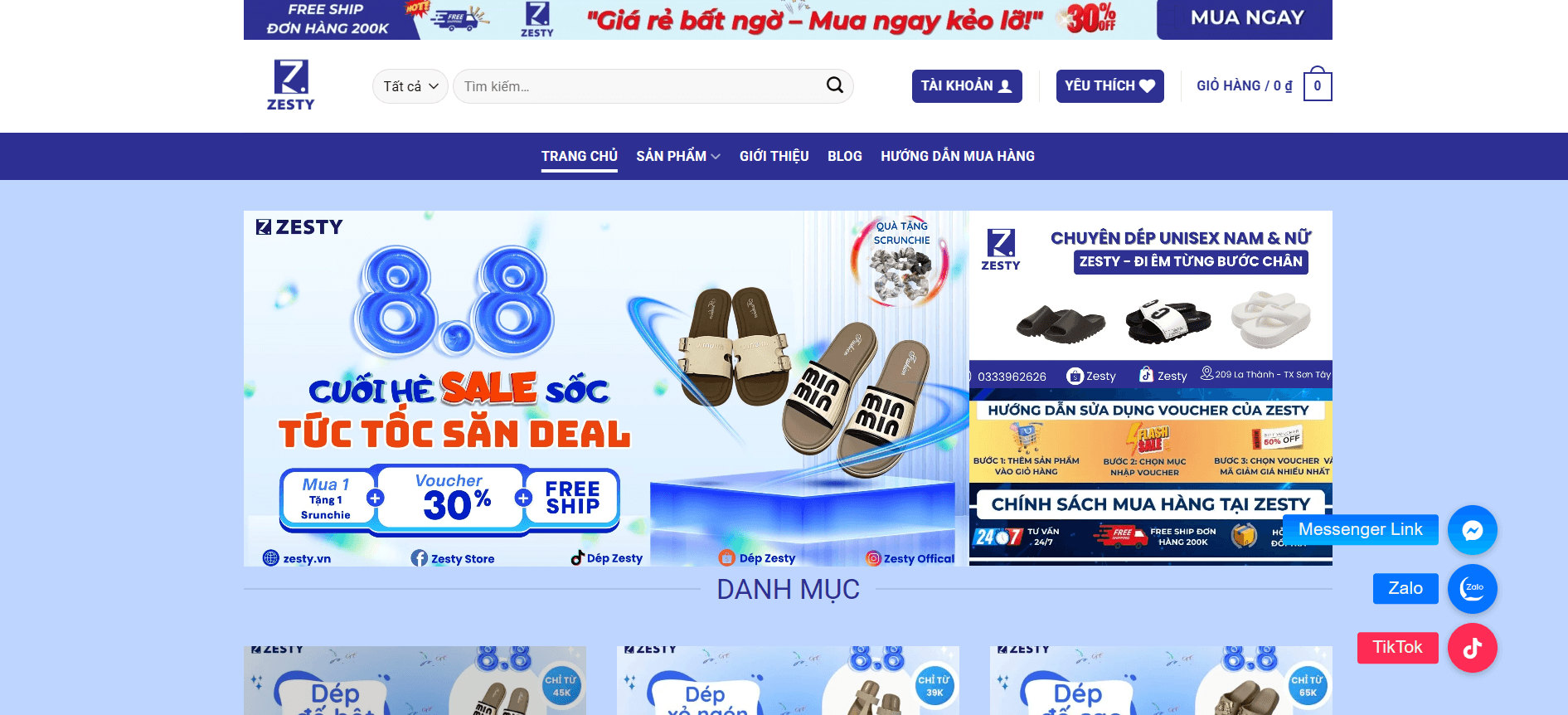 Zesty thương hiệu dép hàng đầu 